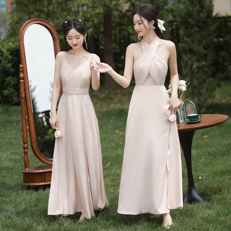 Новое женское платье цвета шампань из атласной ткани 2025 года для подружек невесты, весеннее, для гостей на свадьбу
Новое женское платье цвета шампань из атласной ткани 2025 года для подружек невесты, весеннее, для гостей на свадьбу