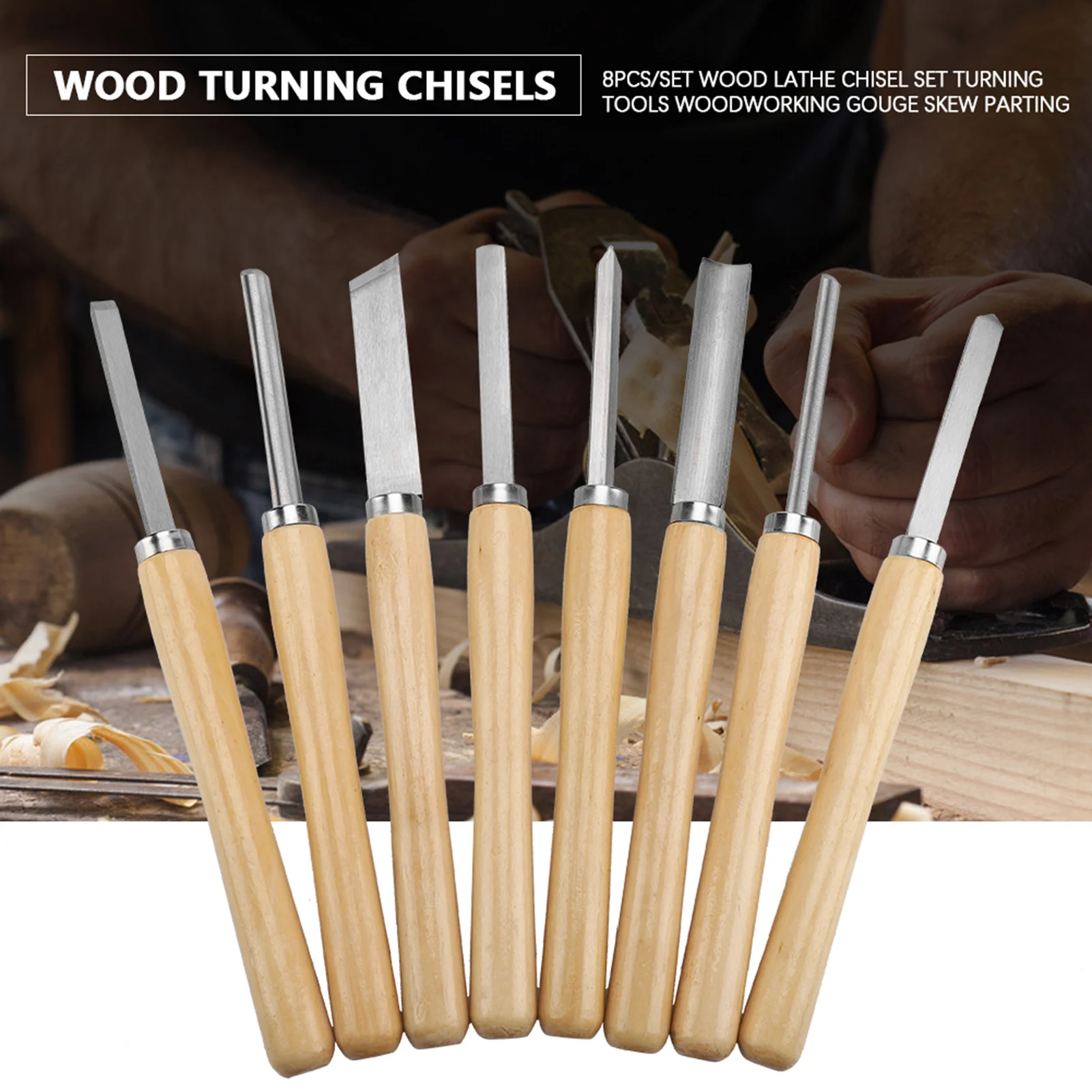 【Sale】8PCS/set Wood Lathe Chisel Set Turning Tools Woodworking Gouge Skew Parting Wood Turning Chisels
【Sale】8PCS/set Wood Lathe Chisel Set Turning Tools Woodworking Gouge Skew Parting Wood Turning Chisels
