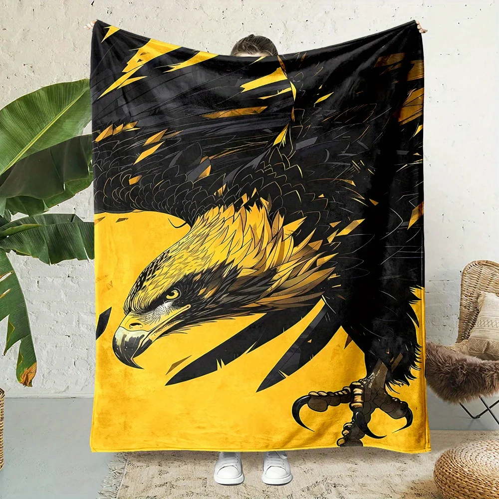 Contemporary Eagle Print Flannel Throw Blanket - Reversible, All-Season, Cartoon-Themed, Non-Woven, Mixed Color, Office & Home
Contemporary Eagle Print Flannel Throw Blanket - Reversible, All-Season, Cartoon-Themed, Non-Woven, Mixed Color, Office & Home