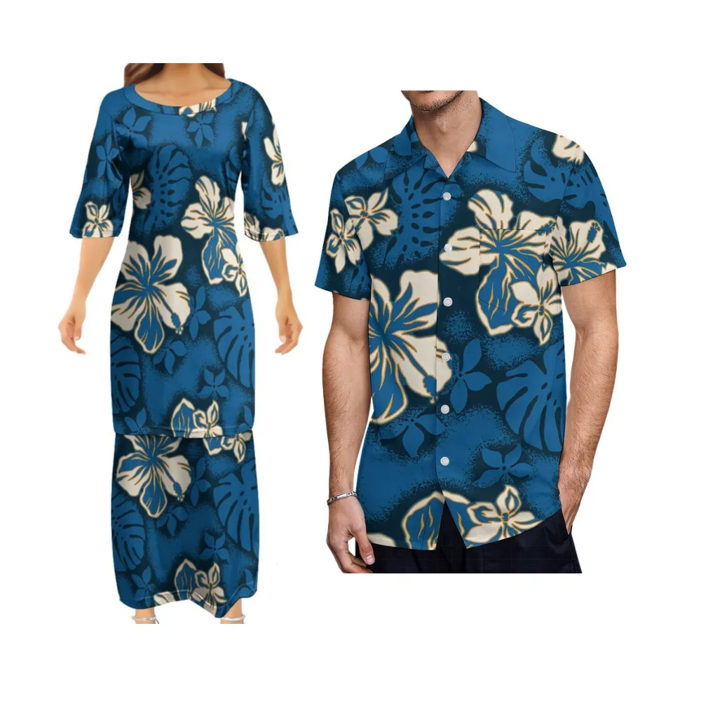 Customized Tribal Design Pattern Casual Couple Outfit Polynesian Women'S Round-Neck Long-Sleeved Fitted Puletasi Suit Dress
Customized Tribal Design Pattern Casual Couple Outfit Polynesian Women'S Round-Neck Long-Sleeved Fitted Puletasi Suit Dress