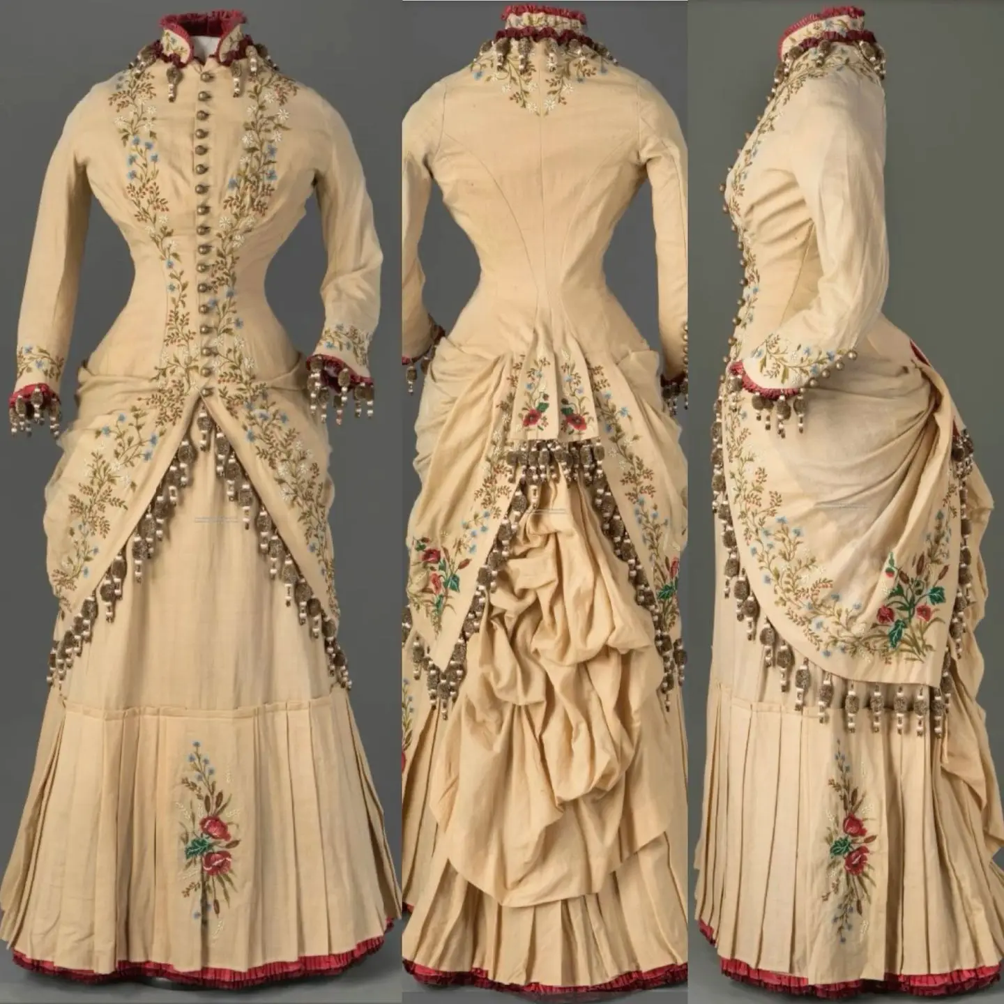 Historical Victorian Bustle Dress Medieval Royal Court Noble Noble French Gothic Civil War Elegant Prom Gown
Historical Victorian Bustle Dress Medieval Royal Court Noble Noble French Gothic Civil War Elegant Prom Gown
