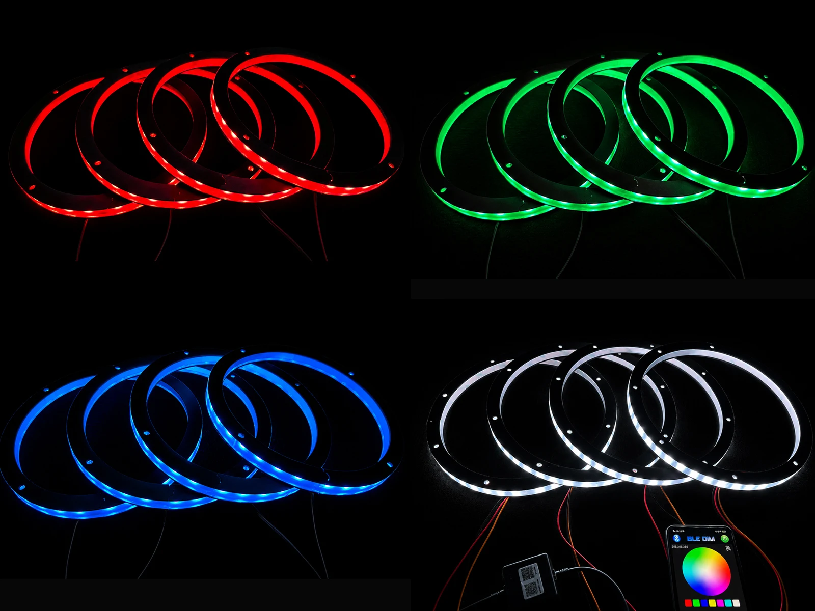 4PCS Universal 6.5in RGB LED Speaker Ring Lights Bluetooth APP & Remote Control Waterproof Audio Lighting Kits
4PCS Universal 6.5in RGB LED Speaker Ring Lights Bluetooth APP & Remote Control Waterproof Audio Lighting Kits