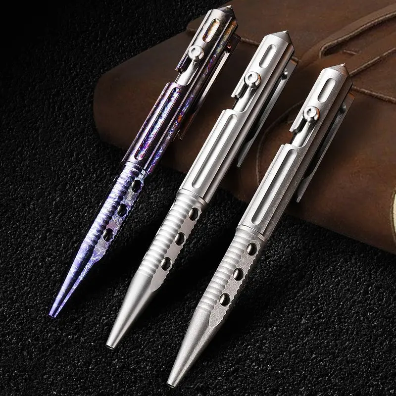 Outdoor Portable EDC Multi-functional Titanium Alloy Tactical Pen with Tungsten Steel Head, Car Emergency Window Breaking Tool
Outdoor Portable EDC Multi-functional Titanium Alloy Tactical Pen with Tungsten Steel Head, Car Emergency Window Breaking Tool