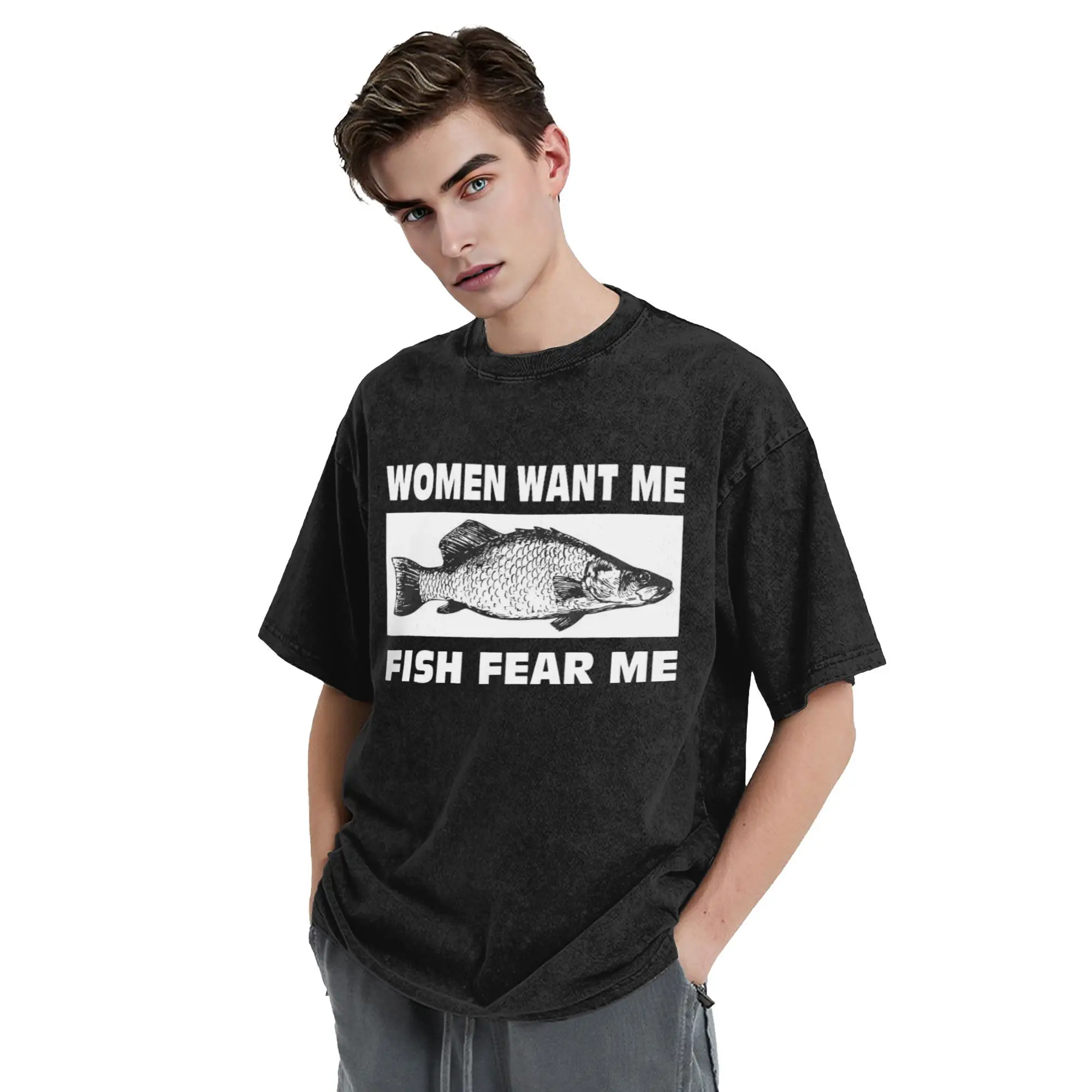 Женская футболка Want Me Fish Fear Me для мужчин, хлопковые футболки больших размеров, мужские футболки с коротким круглым вырезом, летняя одежда, топы S-2XL
Женская футболка Want Me Fish Fear Me для мужчин, хлопковые футболки больших размеров, мужские футболки с коротким круглым вырезом, летняя одежда, топы S-2XL