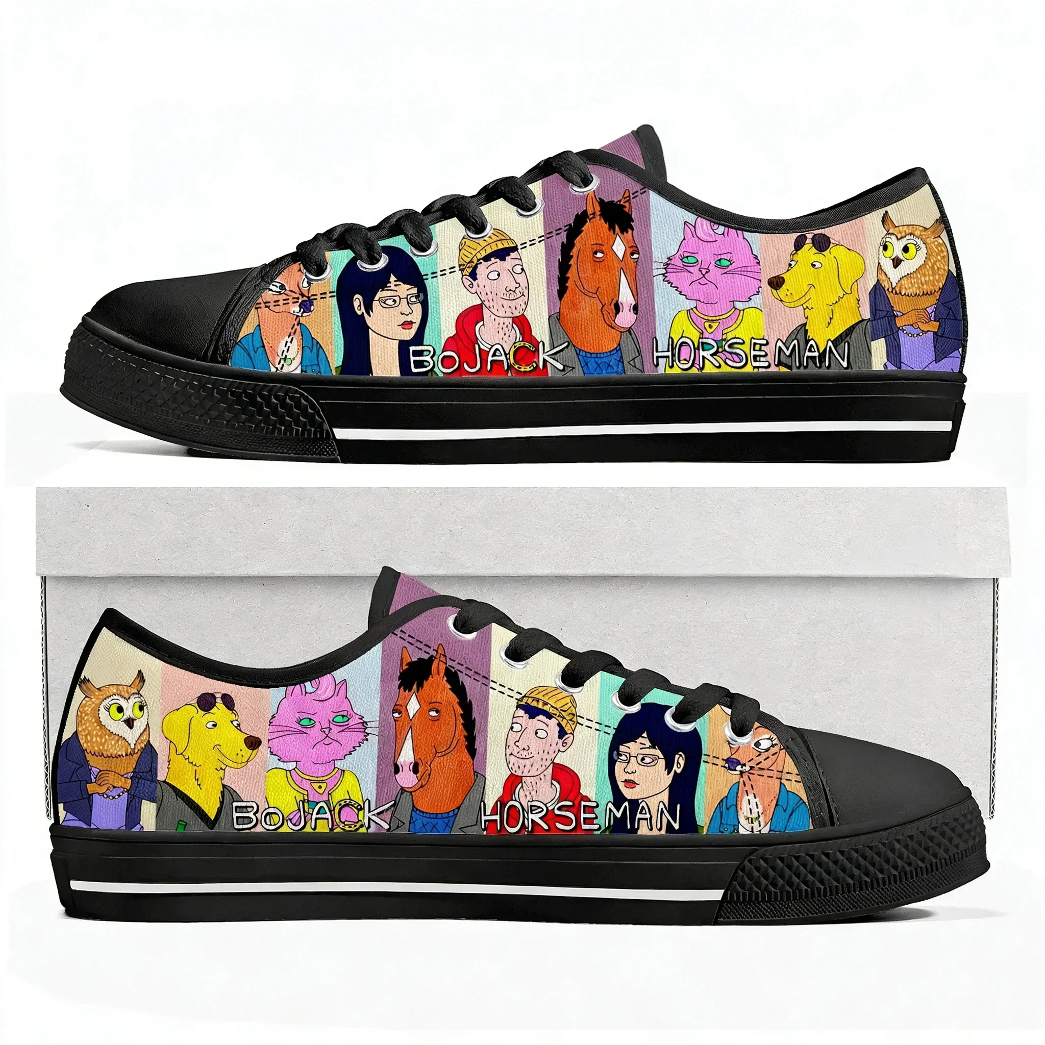 Кеды Horse Man Low Top для женщин и мужчин, высококачественные холщовые кроссовки BoJack, повседневная обувь с аниме-принтом, индивидуальный дизайн
Кеды Horse Man Low Top для женщин и мужчин, высококачественные холщовые кроссовки BoJack, повседневная обувь с аниме-принтом, индивидуальный дизайн