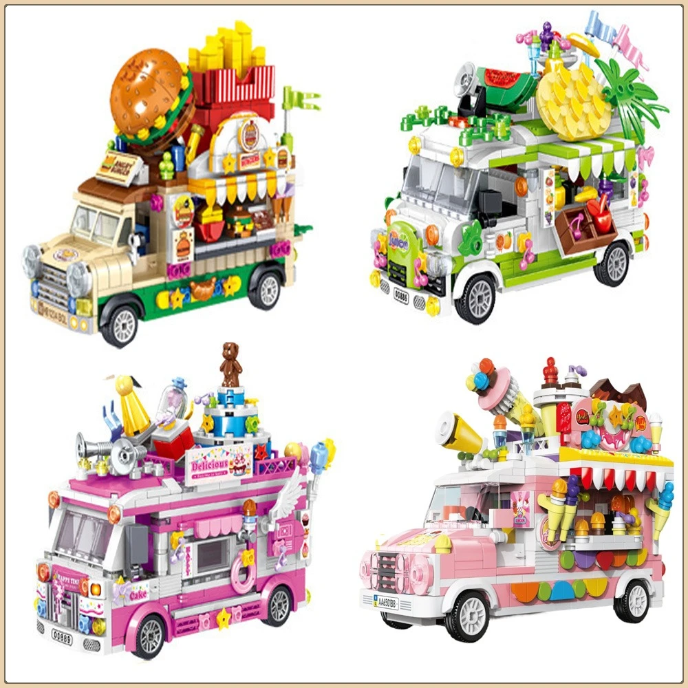 Fruit Cart Burger Car Ice Cream Truck Assembly Building Blocks Ornament Model Decoration Children's Puzzzle Toys Holiday Gifts
Fruit Cart Burger Car Ice Cream Truck Assembly Building Blocks Ornament Model Decoration Children's Puzzzle Toys Holiday Gifts