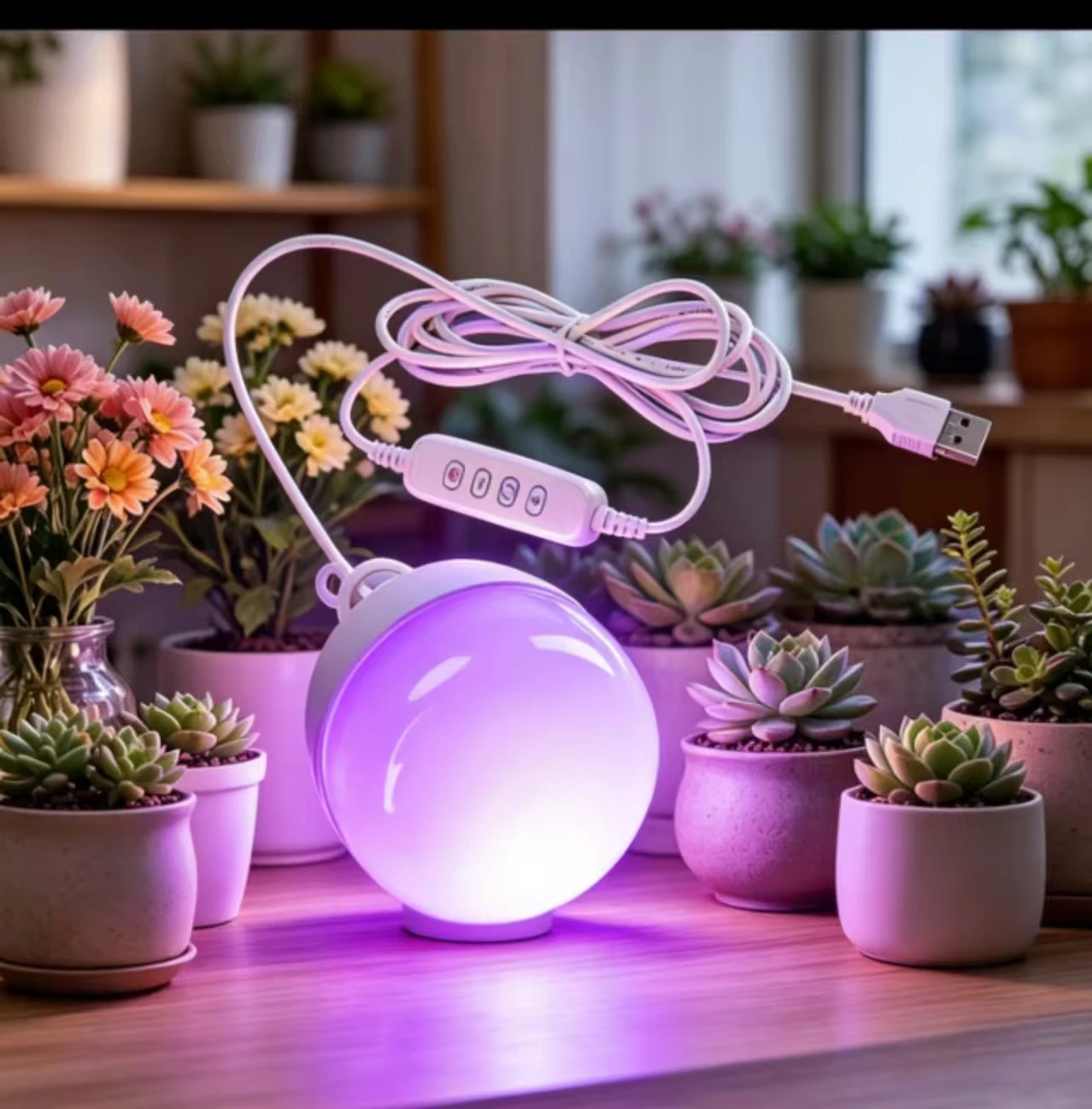 USB Full Spectrum LED Grow Light, 3 Color Dimmable Plant Lamp for Indoor Succulent & Flower
USB Full Spectrum LED Grow Light, 3 Color Dimmable Plant Lamp for Indoor Succulent & Flower