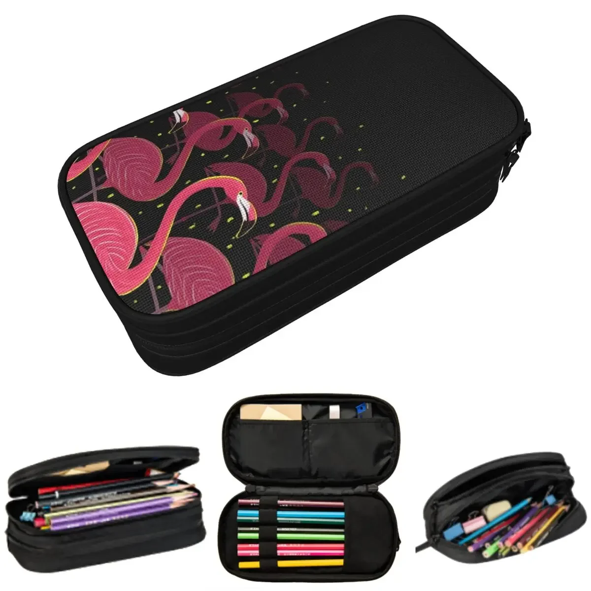 Flamingo Cactus Tropical Ruber Pencil Cases Large Storage Pen Bags Pen Box Pencil Pouch For Boys Girls Students Stationery
Flamingo Cactus Tropical Ruber Pencil Cases Large Storage Pen Bags Pen Box Pencil Pouch For Boys Girls Students Stationery