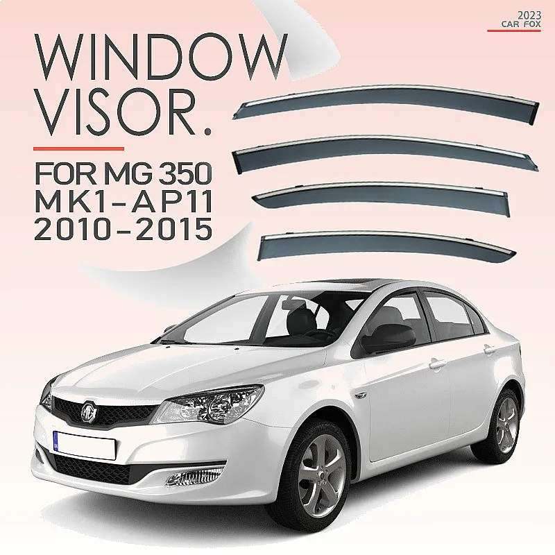 4Pcs Car Window Visor for MG 350 2010-2015 Rain Sun Shade Side Windshield Awning Auto Accessories
4Pcs Car Window Visor for MG 350 2010-2015 Rain Sun Shade Side Windshield Awning Auto Accessories