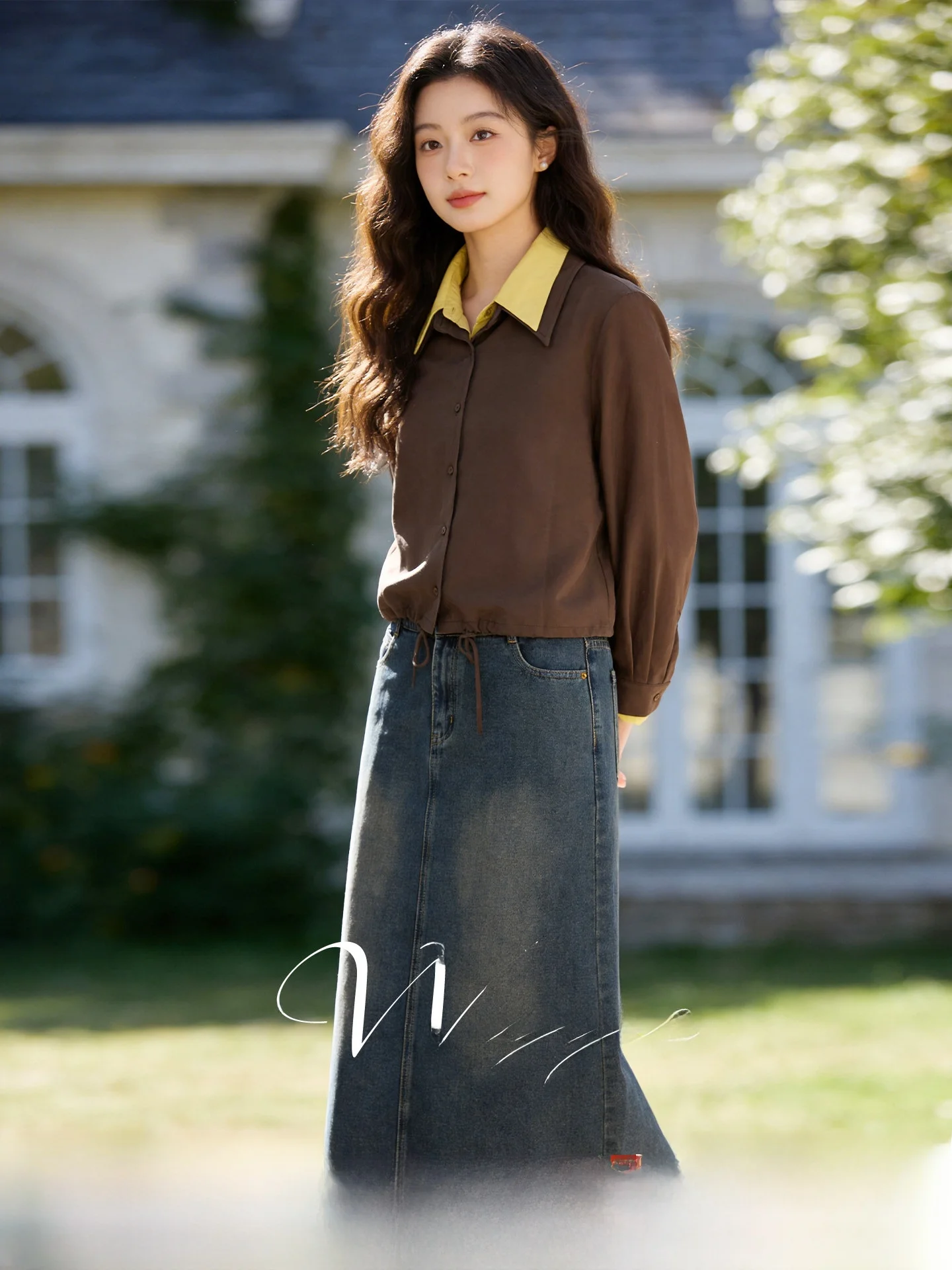 Casual Vintage Color Blo Collar Denim Skirt Set plus Size Women's Spring Faion Outfit High Waist A-Line Skirt
Casual Vintage Color Blo Collar Denim Skirt Set plus Size Women's Spring Faion Outfit High Waist A-Line Skirt
