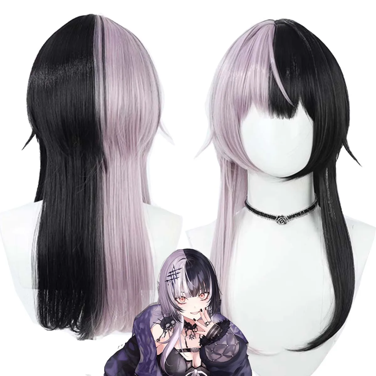 Hololive EN VTuber Shiori Novella Cosplay Half Purple Half Black Heat Resistant Fiber Wig
Hololive EN VTuber Shiori Novella Cosplay Half Purple Half Black Heat Resistant Fiber Wig