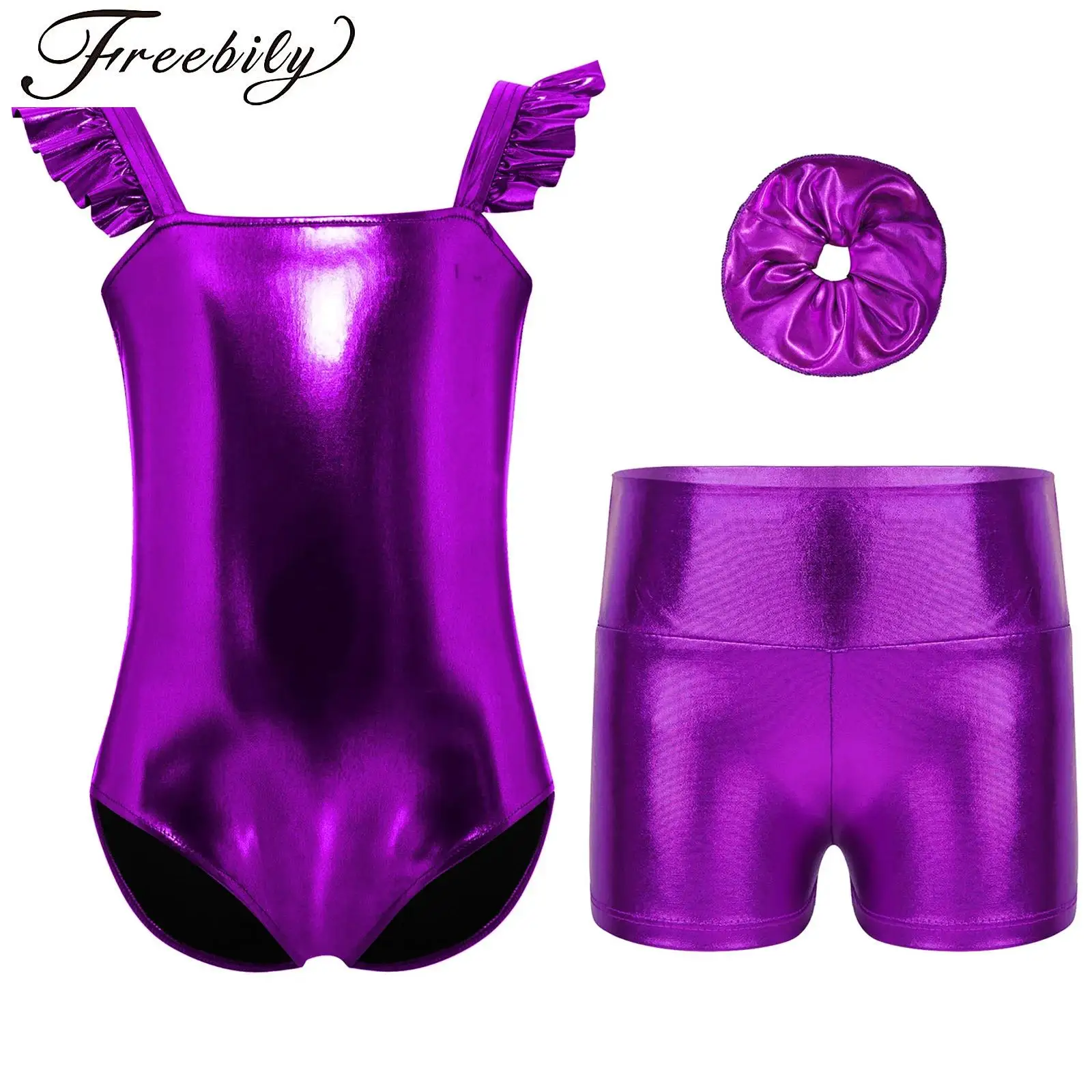 Teen Girls Ballet Dance Gymnastics Outfit Sleeveless Metallic Shiny Leotard Jumpsuit And Shorts Hairband Skating Costume Unitard
Teen Girls Ballet Dance Gymnastics Outfit Sleeveless Metallic Shiny Leotard Jumpsuit And Shorts Hairband Skating Costume Unitard
