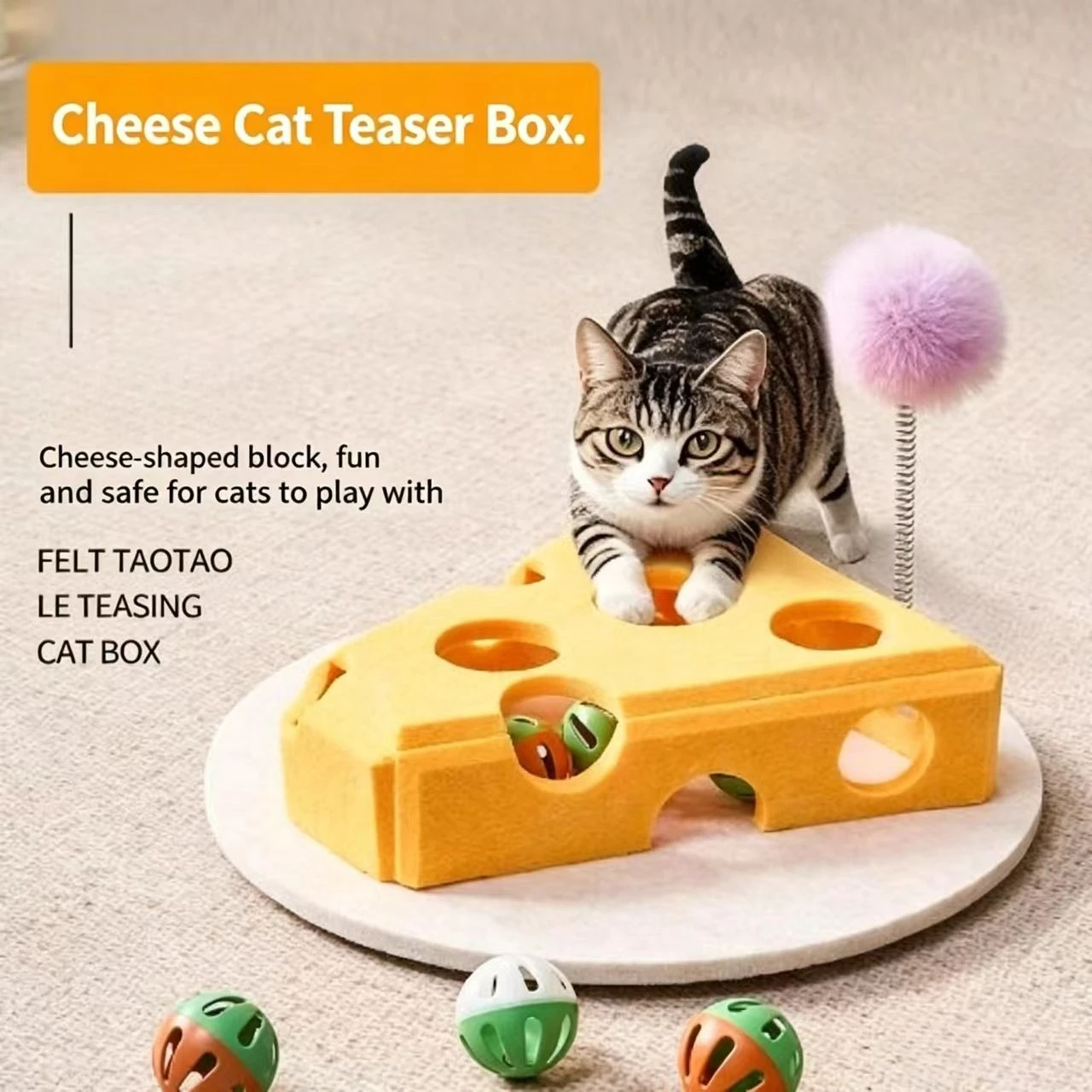 Cheese Cat Toys Creative Pet Felt Cheese Maze Ball Box Anti Scratch Toys Home Indoor Outdoor Cat Supplies Accessories
Cheese Cat Toys Creative Pet Felt Cheese Maze Ball Box Anti Scratch Toys Home Indoor Outdoor Cat Supplies Accessories