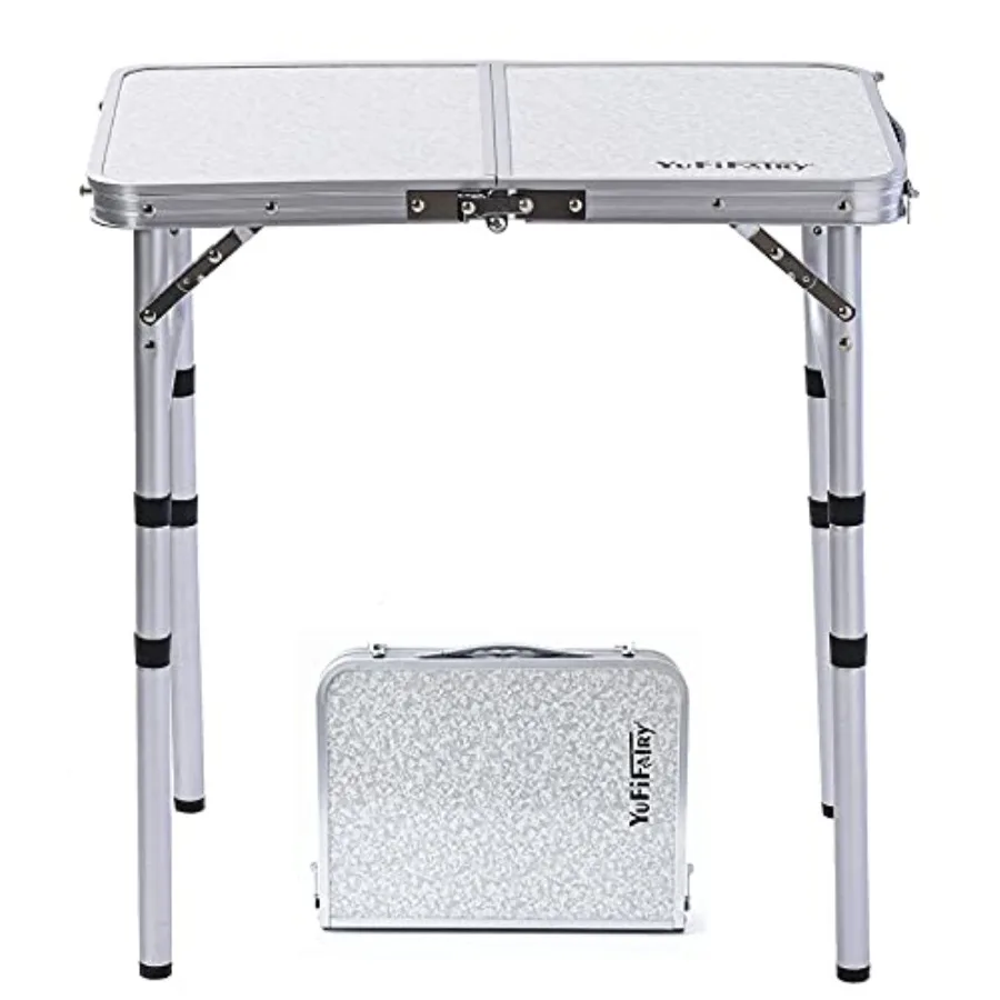 Small Folding Table Portable, 24''L x16''W Foldable Camp Table with 3 Adjustable Height, Indoor Outdoor Lightweight Aluminum fo
Small Folding Table Portable, 24''L x16''W Foldable Camp Table with 3 Adjustable Height, Indoor Outdoor Lightweight Aluminum fo