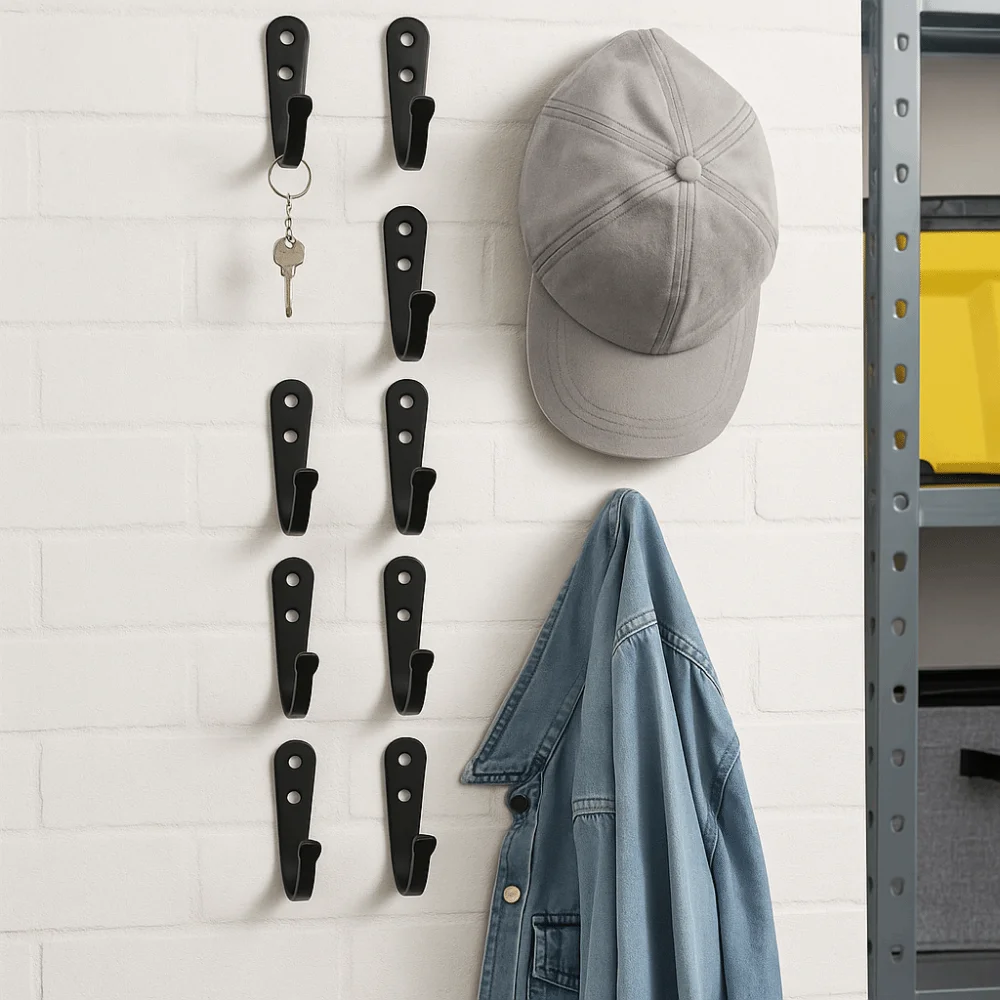 10Pcs Retro Style Wall Mounted Coat Hooks Iron Metal Clothes Storage Rack Save Space Screw Installation Coat Single Hanger
10Pcs Retro Style Wall Mounted Coat Hooks Iron Metal Clothes Storage Rack Save Space Screw Installation Coat Single Hanger