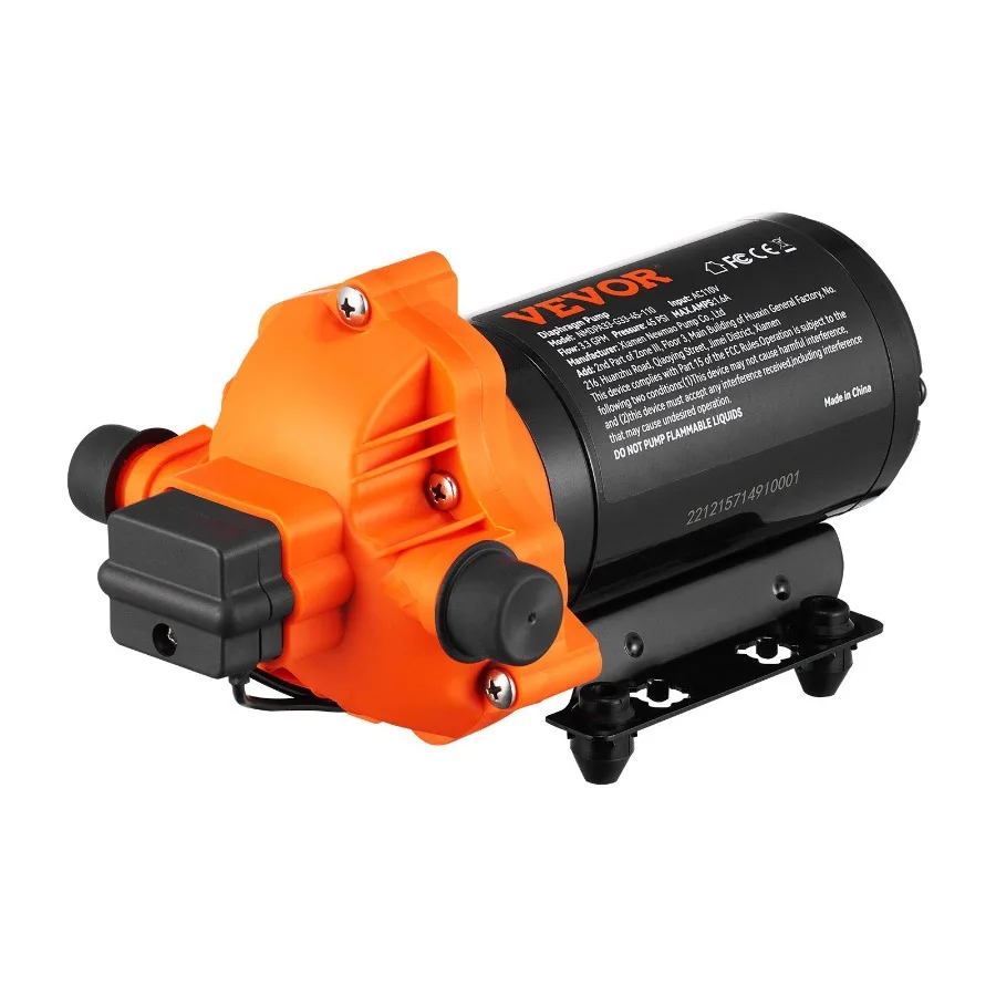 Water Diaphragm Pump 110V AC 3.3 GPM Flow 45 PSI Rated Pressure 4080 PSI Adjustable 1 2 MNPT Self Priming Sprayer Pump with Pr
Water Diaphragm Pump 110V AC 3.3 GPM Flow 45 PSI Rated Pressure 4080 PSI Adjustable 1 2 MNPT Self Priming Sprayer Pump with Pr