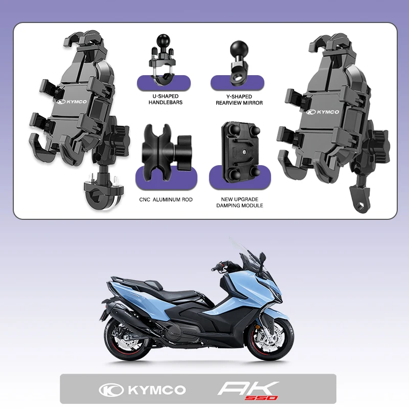 For KYMCO CV3 DTX360 XCITING DOWNTOWN X-TOWN AK550 Easy High-Grade Mobile Phone Holder GPS Stand Bracket Motorcycle Accessories
For KYMCO CV3 DTX360 XCITING DOWNTOWN X-TOWN AK550 Easy High-Grade Mobile Phone Holder GPS Stand Bracket Motorcycle Accessories