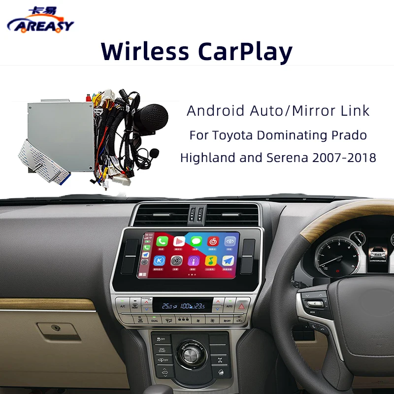 Wireless Carplay For Toyota Dominating Prado, Highland and Serena 2007-2018 Mirrorlink InternetMultimedia Reverse Camera Decoder
Wireless Carplay For Toyota Dominating Prado, Highland and Serena 2007-2018 Mirrorlink InternetMultimedia Reverse Camera Decoder