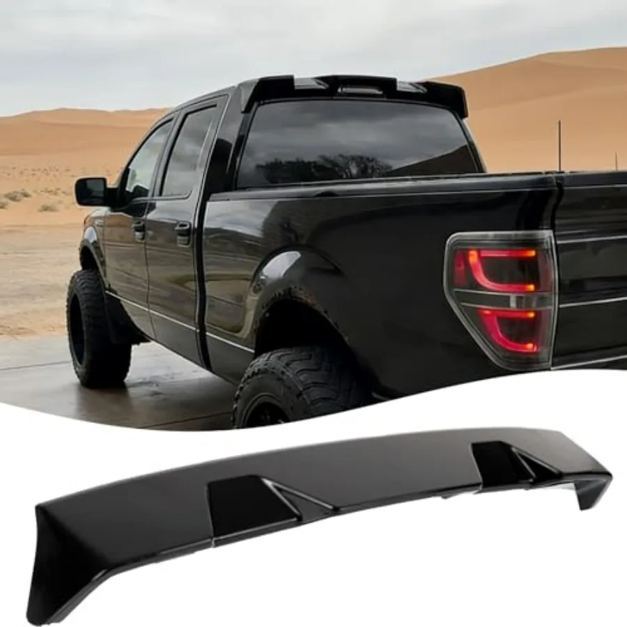 Rear Spoiler Cab Roof Wing for Ford F150 2009-2014, ABS Plastic, Gloss Black, Enhances Aerodynamics and Styling
Rear Spoiler Cab Roof Wing for Ford F150 2009-2014, ABS Plastic, Gloss Black, Enhances Aerodynamics and Styling