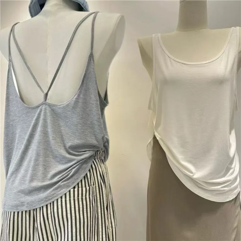 Women's Pajamas Vest Solid Color Halter Vest Homewear Loose Tank Tops Sexy Shirts Feminino Casual Camisole Vests
Women's Pajamas Vest Solid Color Halter Vest Homewear Loose Tank Tops Sexy Shirts Feminino Casual Camisole Vests