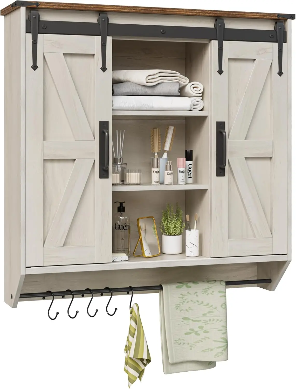 Farmhouse Medicine Cabinet 2 Sliding Barn Doors 3 Tier Rustic Wood Wall Storage Cabinet Adjustable Shelf Towel Bar Wall Mounted
Farmhouse Medicine Cabinet 2 Sliding Barn Doors 3 Tier Rustic Wood Wall Storage Cabinet Adjustable Shelf Towel Bar Wall Mounted