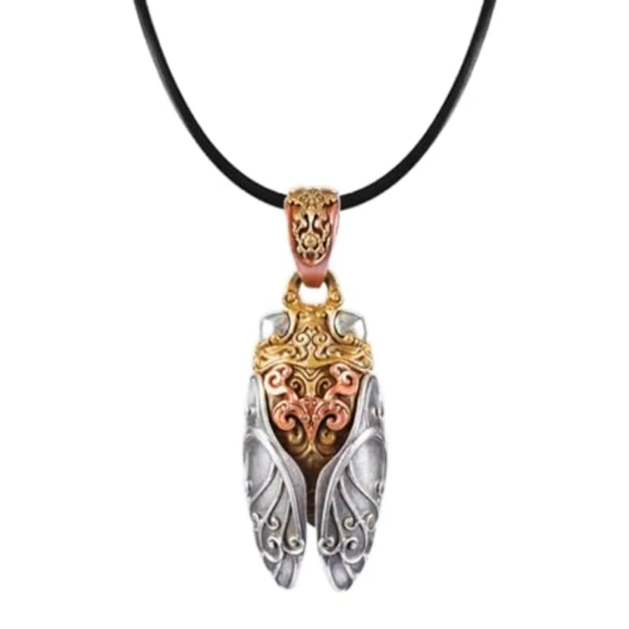 Cicada Necklace Vintage Cicada Pendant Copper Insect Pendants Weird Jewelry Suitable for Men and Women's Holiday Parties
Cicada Necklace Vintage Cicada Pendant Copper Insect Pendants Weird Jewelry Suitable for Men and Women's Holiday Parties