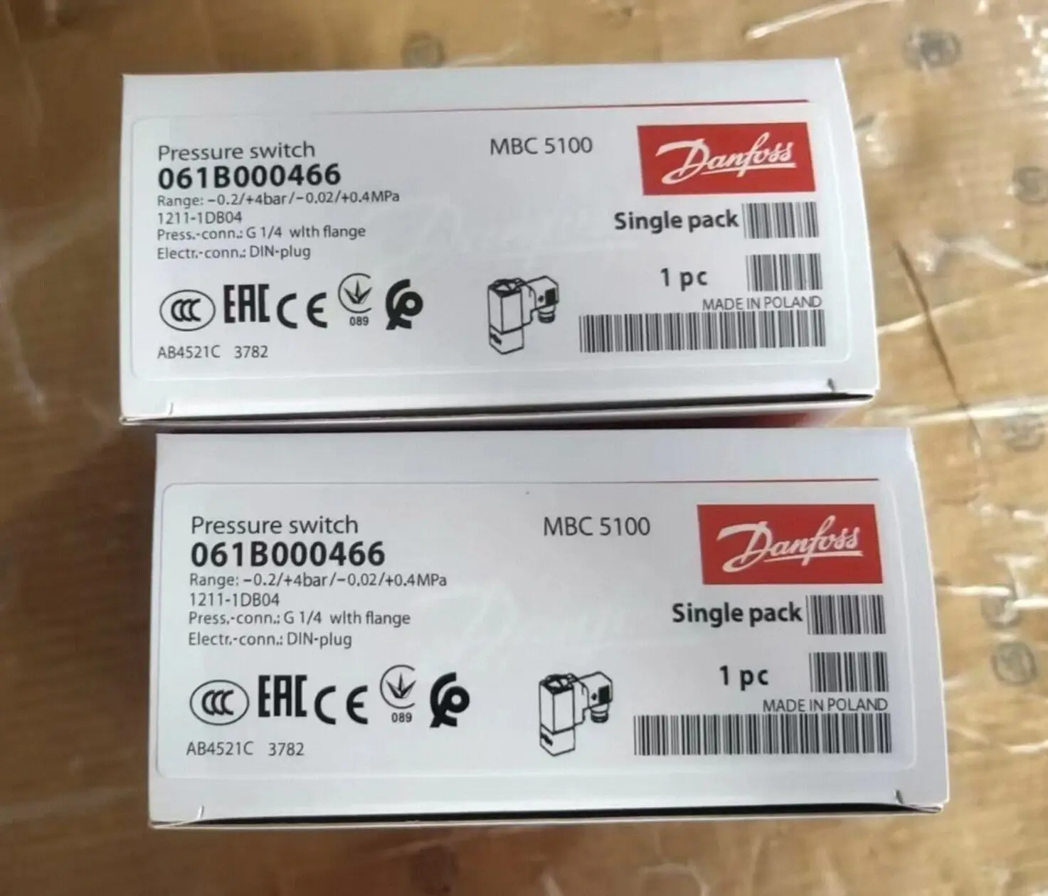 Model 061B000466 New Danfoss Pressure Switchin stock
Model 061B000466 New Danfoss Pressure Switchin stock