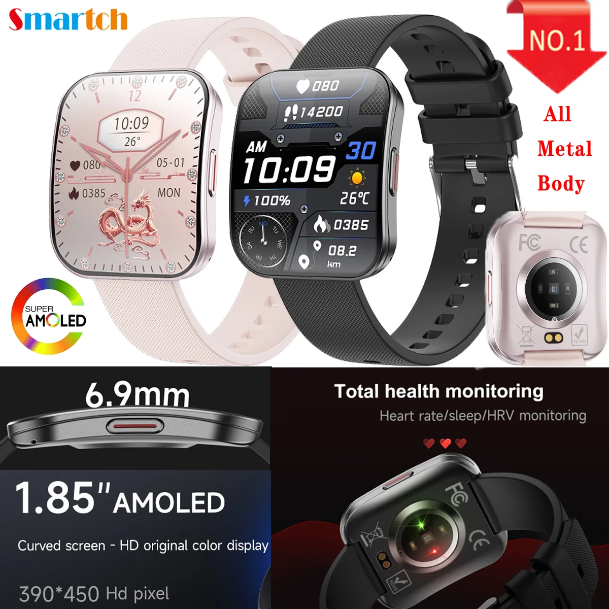 Amoled ультратонкие изогнутые умные часы с синим зубом для мужчин, водонепроницаемые умные часы для сна, женские 24-часовой монитор сердечного ритма, спортивные часы
Amoled ультратонкие изогнутые умные часы с синим зубом для мужчин, водонепроницаемые умные часы для сна, женские 24-часовой монитор сердечного ритма, спортивные часы