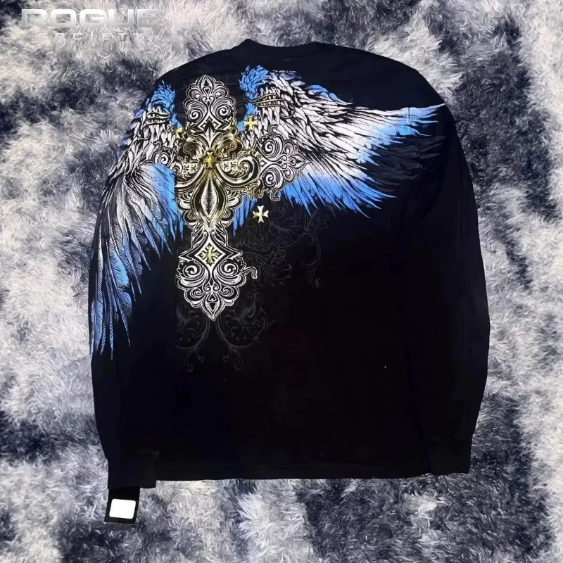 Unisex Gothic Grunge Streetwear Men Long Sleeve Tshirt Wing Cross Hip Hop Skull Print Loose Dark American Casual Y2k Tops Summer
Unisex Gothic Grunge Streetwear Men Long Sleeve Tshirt Wing Cross Hip Hop Skull Print Loose Dark American Casual Y2k Tops Summer