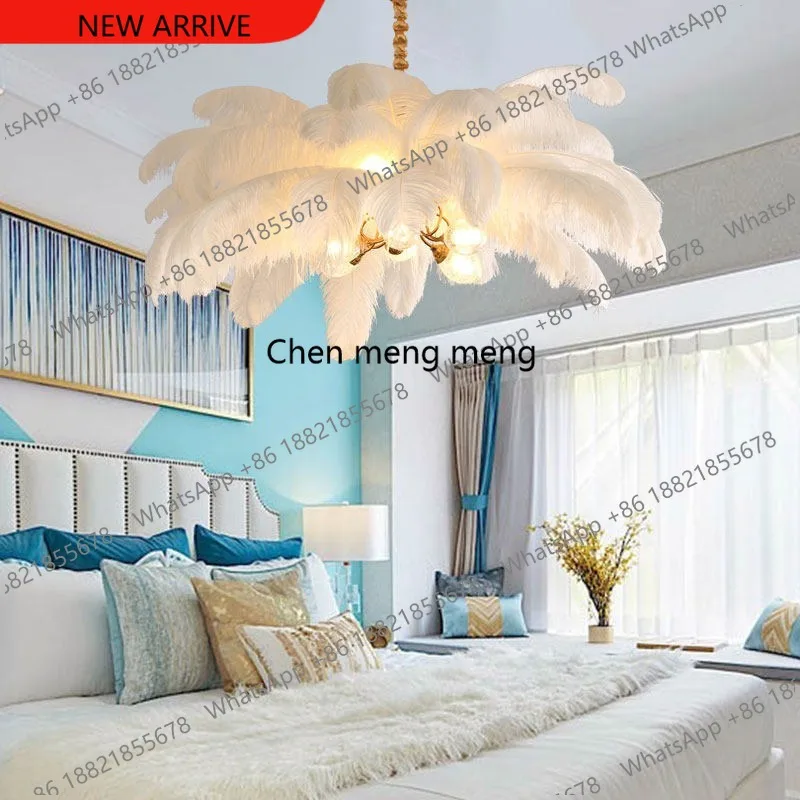 B182 Nordic feather chandelier simple modern chandelier personality room warm and romantic bedroom lamp
B182 Nordic feather chandelier simple modern chandelier personality room warm and romantic bedroom lamp
