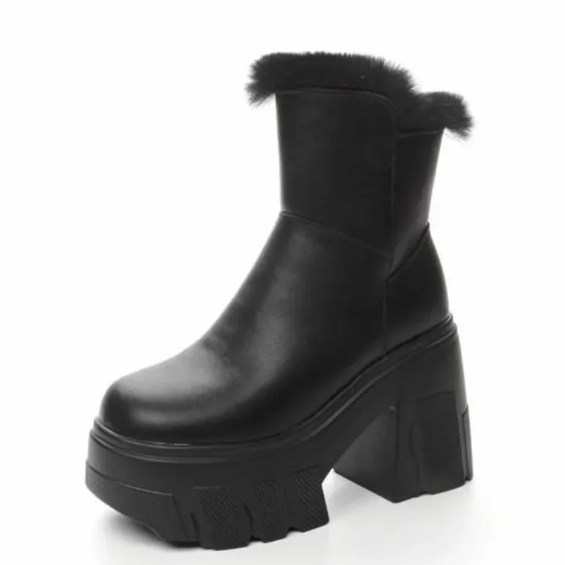 Top quality 11CM Genuine Leather Platform Wedge Chelsea Shoes Chunky Heels Ankle Boots PUNK Motorcycle Spring Winter Plush Women
Top quality 11CM Genuine Leather Platform Wedge Chelsea Shoes Chunky Heels Ankle Boots PUNK Motorcycle Spring Winter Plush Women