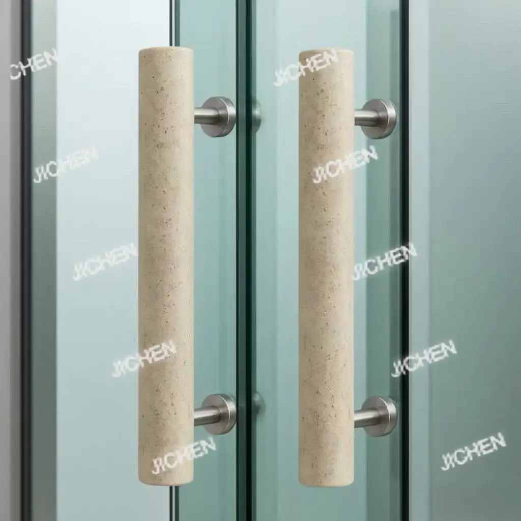 Цилиндрическая ручка для стеклянных дверей из натурального травертина JC, ручка для дверей отелей и клубных домов из камня Дали, ручка для дверей из массива дерева
Цилиндрическая ручка для стеклянных дверей из натурального травертина JC, ручка для дверей отелей и клубных домов из камня Дали, ручка для дверей из массива дерева