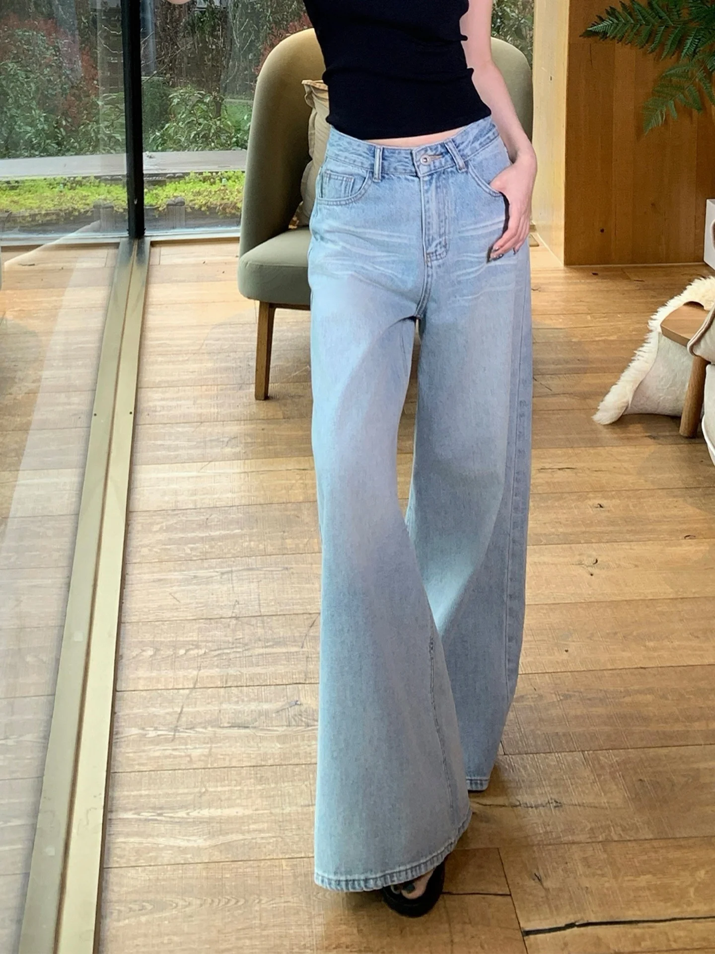 High Waist Straight Leg Jeans ALIN's Sea Salt Ice Crystal Versatile Loose Wide Leg Pants High Waist Straight Cut Denim Jeans
High Waist Straight Leg Jeans ALIN's Sea Salt Ice Crystal Versatile Loose Wide Leg Pants High Waist Straight Cut Denim Jeans
