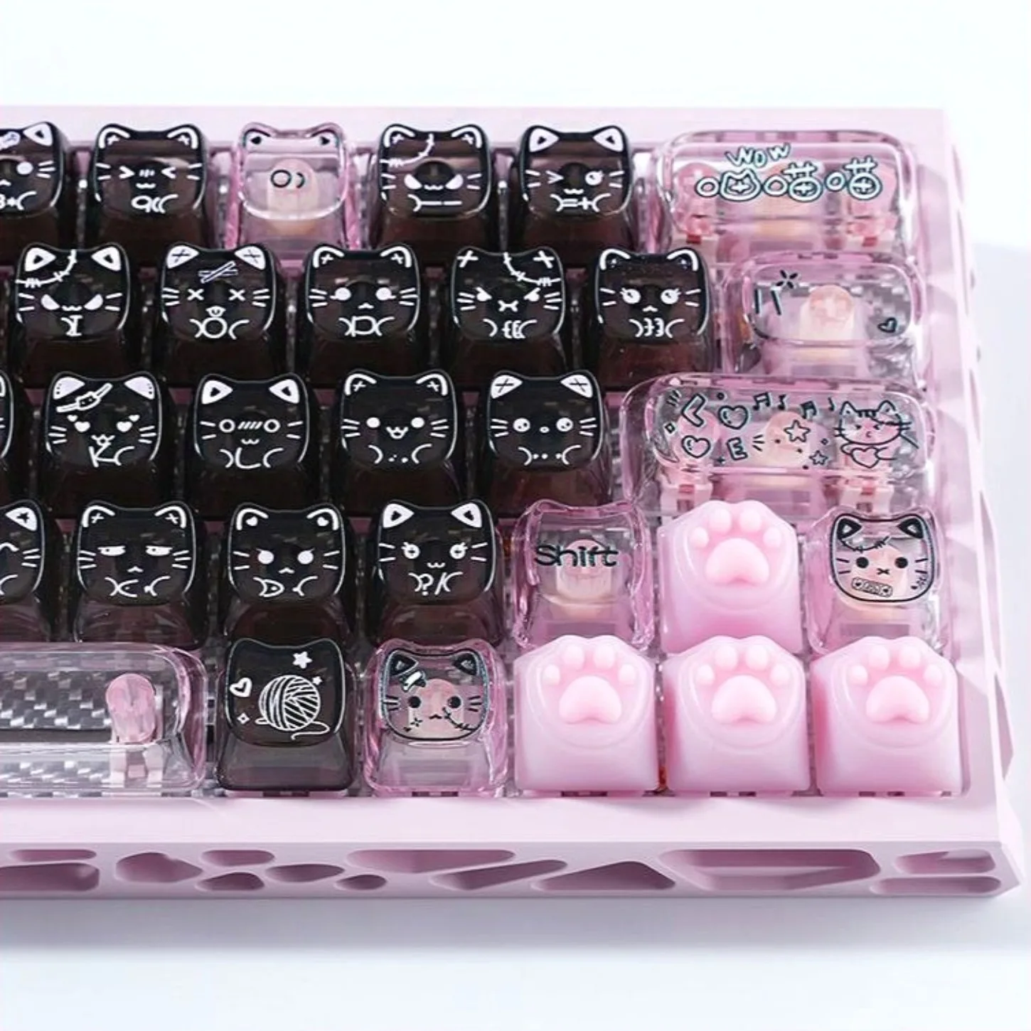 Cute Sweet Cool Cat MOA+MAO Keycap Kit PC Large Optical Transmission Capacity 60/61/64/65/68 Magnetic Axis Mechanical Keyboard
Cute Sweet Cool Cat MOA+MAO Keycap Kit PC Large Optical Transmission Capacity 60/61/64/65/68 Magnetic Axis Mechanical Keyboard
