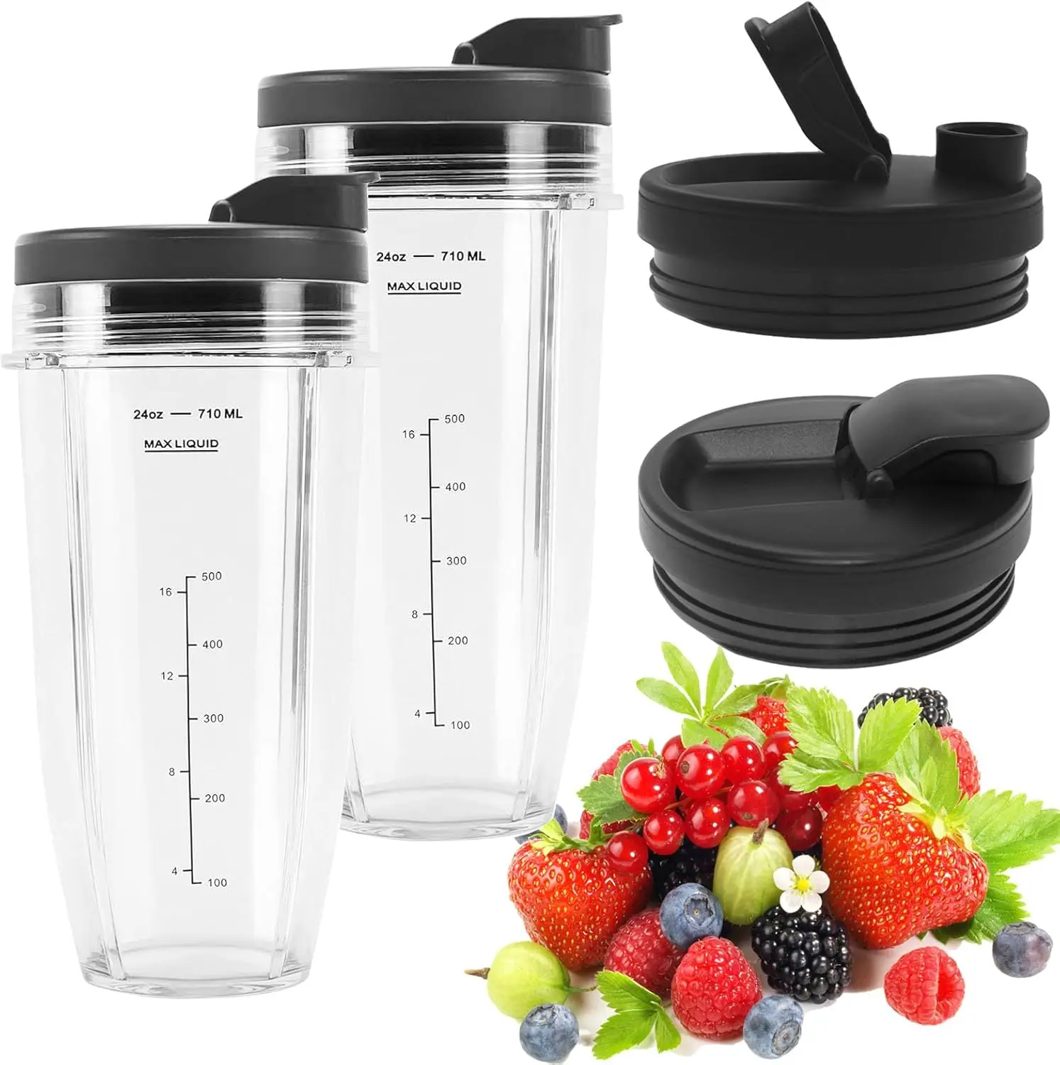 Replacement 24Oz Ninja Blender Cups For Ninja Bn401 Bn751 Bn801 Bn800 Ss401 Ss101 Bl450 Bl456 Bl480 Bl482 Bl642 Bl682, 24Oz
Replacement 24Oz Ninja Blender Cups For Ninja Bn401 Bn751 Bn801 Bn800 Ss401 Ss101 Bl450 Bl456 Bl480 Bl482 Bl642 Bl682, 24Oz