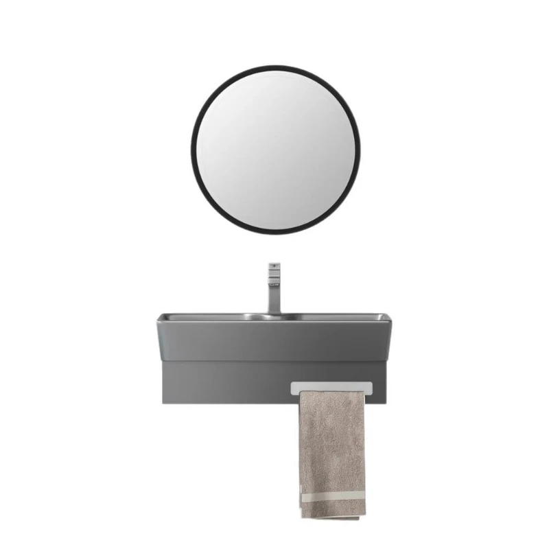 Gun gray balcony wall-mounted, wash basin, bathroom integrated ceramic washbasin
Gun gray balcony wall-mounted, wash basin, bathroom integrated ceramic washbasin