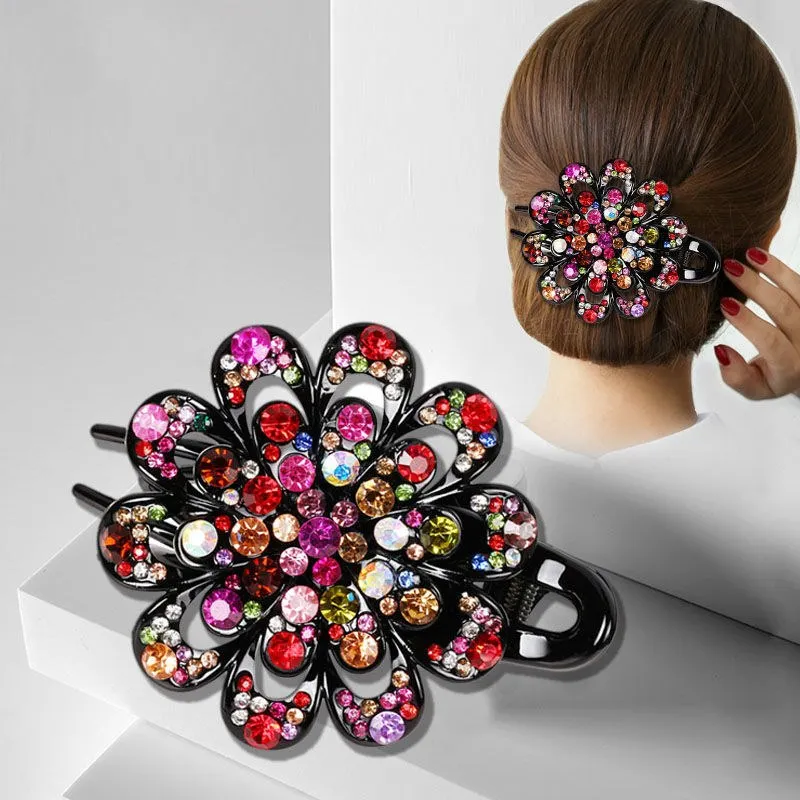 Fashionable Flower Rhinestone Hair Clip, Elegant Duckbill Clip Headband, Versatile Hair Accessory, Women's Hair Pin Holiday Gift
Fashionable Flower Rhinestone Hair Clip, Elegant Duckbill Clip Headband, Versatile Hair Accessory, Women's Hair Pin Holiday Gift