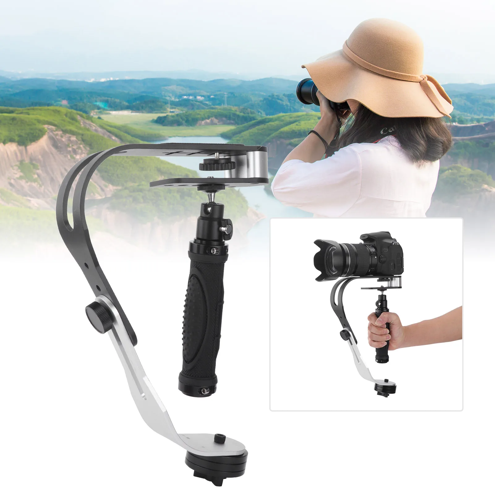 Camera Stabilizer Handheld Video DSLR Camera Stabilizer Aluminum Alloy Bow Shape Stabilizer with Handle Video Camera Stabilizer
Camera Stabilizer Handheld Video DSLR Camera Stabilizer Aluminum Alloy Bow Shape Stabilizer with Handle Video Camera Stabilizer