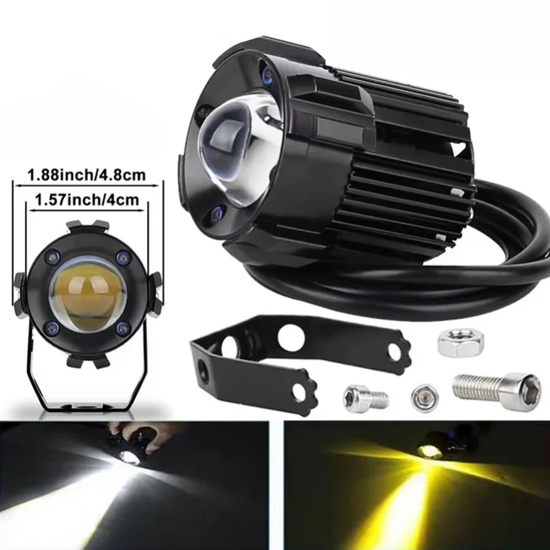 2Pcs Universal Motorcycle Fog Light 8-80V 30W LED Auxiliary Driving Spotlight White Yellow High/Low Beam Moto External Headlight
2Pcs Universal Motorcycle Fog Light 8-80V 30W LED Auxiliary Driving Spotlight White Yellow High/Low Beam Moto External Headlight