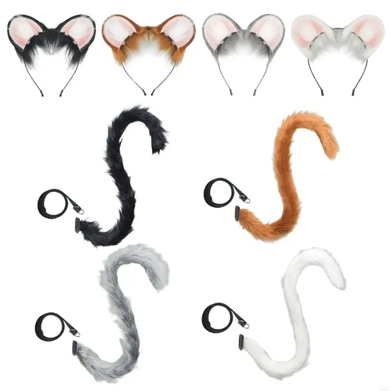 B95F 1Pc Faux Furs Animal Tail Mouse Ears Headband Halloween Cosplay Costume Mouse Ears Hairband Mouse Tail Mouse Costumes
B95F 1Pc Faux Furs Animal Tail Mouse Ears Headband Halloween Cosplay Costume Mouse Ears Hairband Mouse Tail Mouse Costumes