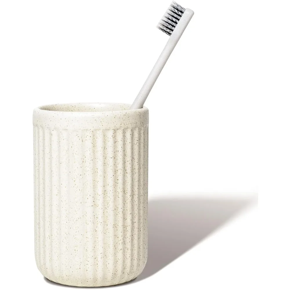 Бежевый керамический держатель для зубных щеток в крапинку, рифленый цилиндр для столешницы в ванной комнате, держатель для кистей для макияжа, органайзер для ручек,
Бежевый керамический держатель для зубных щеток в крапинку, рифленый цилиндр для столешницы в ванной комнате, держатель для кистей для макияжа, органайзер для ручек,