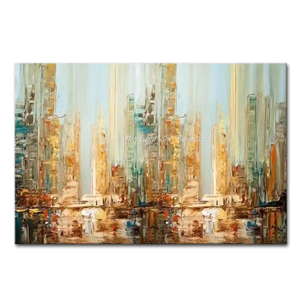 Mintura,Hand-Painted Handmade Oil Paintings on Canvas,The City Abstract Picture Wall Art for Living Room Home Decoration Artwork
Mintura,Hand-Painted Handmade Oil Paintings on Canvas,The City Abstract Picture Wall Art for Living Room Home Decoration Artwork