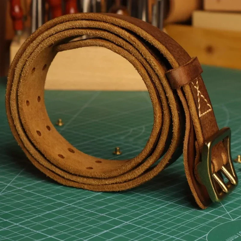 3.8cm Original Handmade Copper Double-needle Buckle Men's Pure Cowhide Retro Jeans Belts Man Genuine Leather y2k Strap Belt
3.8cm Original Handmade Copper Double-needle Buckle Men's Pure Cowhide Retro Jeans Belts Man Genuine Leather y2k Strap Belt