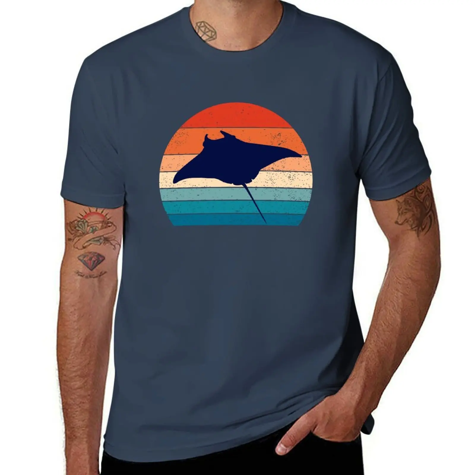 Retro Design Manta Ray T-Shirt and Gifts For Manta Ray Lover, Animal Lover T-Shirt Retro Style Print Casual Top
Retro Design Manta Ray T-Shirt and Gifts For Manta Ray Lover, Animal Lover T-Shirt Retro Style Print Casual Top