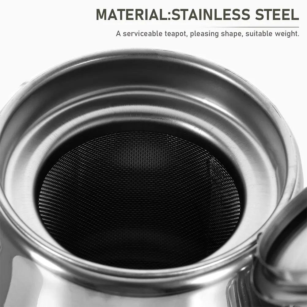 Stainless Steel Teapot Small Vintage Kitchen Desktop Kettle H for Loose Tea Infuser Easy Clean Practical Home Decor Modern
Stainless Steel Teapot Small Vintage Kitchen Desktop Kettle H for Loose Tea Infuser Easy Clean Practical Home Decor Modern