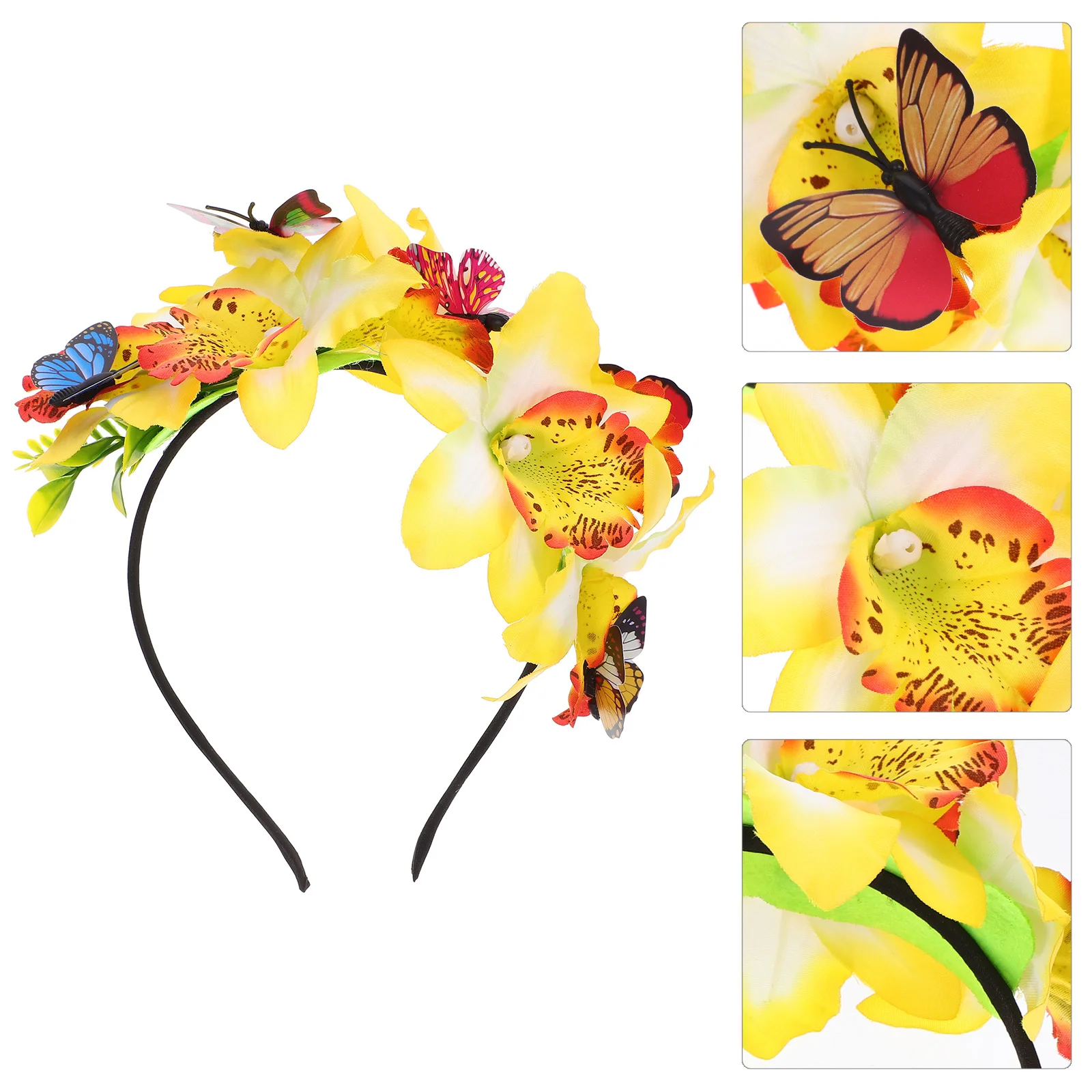 Повязка на голову с цветами орхидеи и бабочками, реалистичная тканевая повязка для волос с бабочками, удобный и гибкий аксессуар для головы для свадеб и вечеринок
Повязка на голову с цветами орхидеи и бабочками, реалистичная тканевая повязка для волос с бабочками, удобный и гибкий аксессуар для головы для свадеб и вечеринок