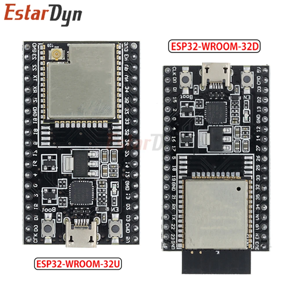 Плата Estardyn ESP32-DevKitC Core Board для разработки на ESP32, ESP32-WROOM-32D, ESP32-WROOM-32U, Wi-Fi+Bluetooth, IoT NodeMCU-32
Плата Estardyn ESP32-DevKitC Core Board для разработки на ESP32, ESP32-WROOM-32D, ESP32-WROOM-32U, Wi-Fi+Bluetooth, IoT NodeMCU-32