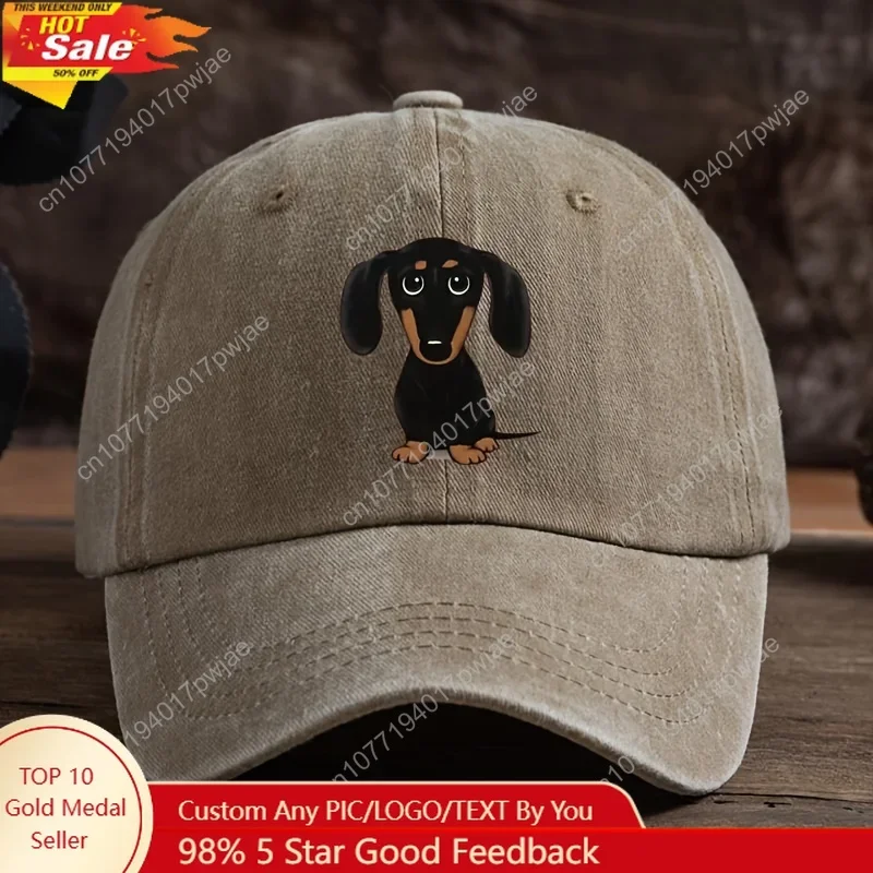 Black dog print baseball cap, unisex outdoor hat, stylish and versatile, adjustable curved brim sun hat
Black dog print baseball cap, unisex outdoor hat, stylish and versatile, adjustable curved brim sun hat