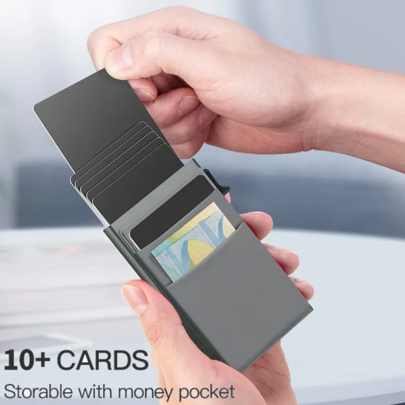 Мужской тонкий кошелек с защитой от RFID-блокировкой, смарт-всплывающий держатель для кредитных карт, чехол для денег, маленький компактный держатель для удостоверений личности, женский кошелек
Мужской тонкий кошелек с защитой от RFID-блокировкой, смарт-всплывающий держатель для кредитных карт, чехол для денег, маленький компактный держатель для удостоверений личности, женский кошелек