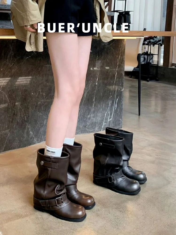 Women's Western Cowboy Boots ort Thi Bot Boots Korean Sle round Toe Low Heel All Season Faion Boots
Women's Western Cowboy Boots ort Thi Bot Boots Korean Sle round Toe Low Heel All Season Faion Boots